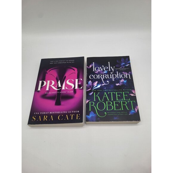 Other - Sara Cate PRAISE & Katee Robert LOVELY CORRUPTION Book Bundle of 2 Paperback